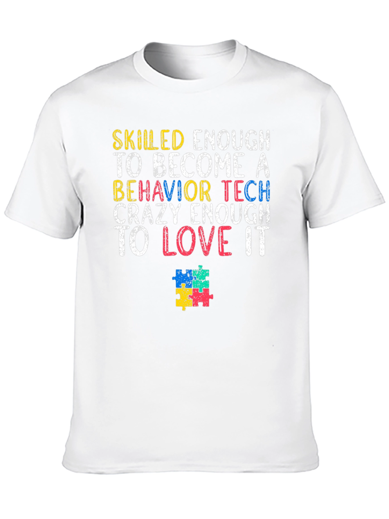 Behavior Tech Autism Puzzle Piece T-Shirt