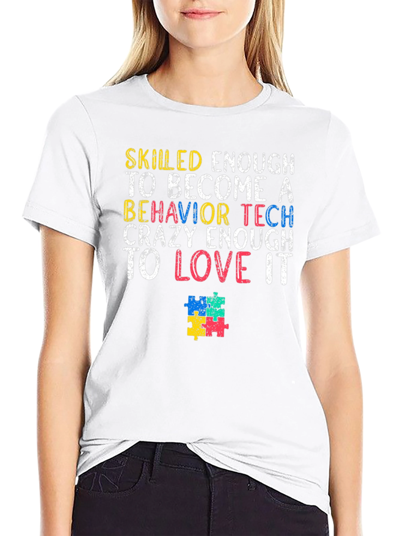 Behavior Tech Autism Puzzle Piece T-Shirt