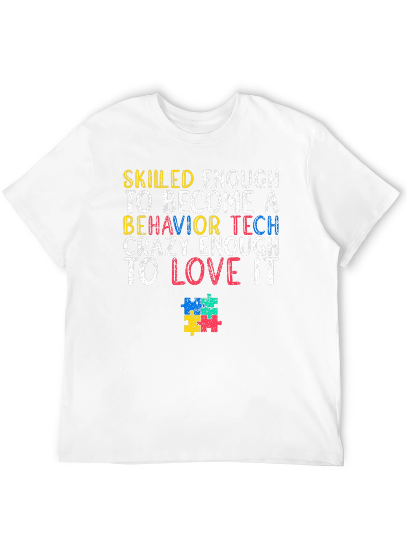 Behavior Tech Autism Puzzle Piece T-Shirt