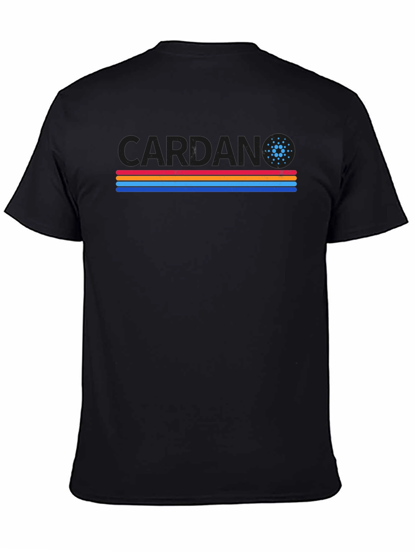 Cardano Crypto T-Shirt Retro Stripes ADA Cryptocurrency Tee