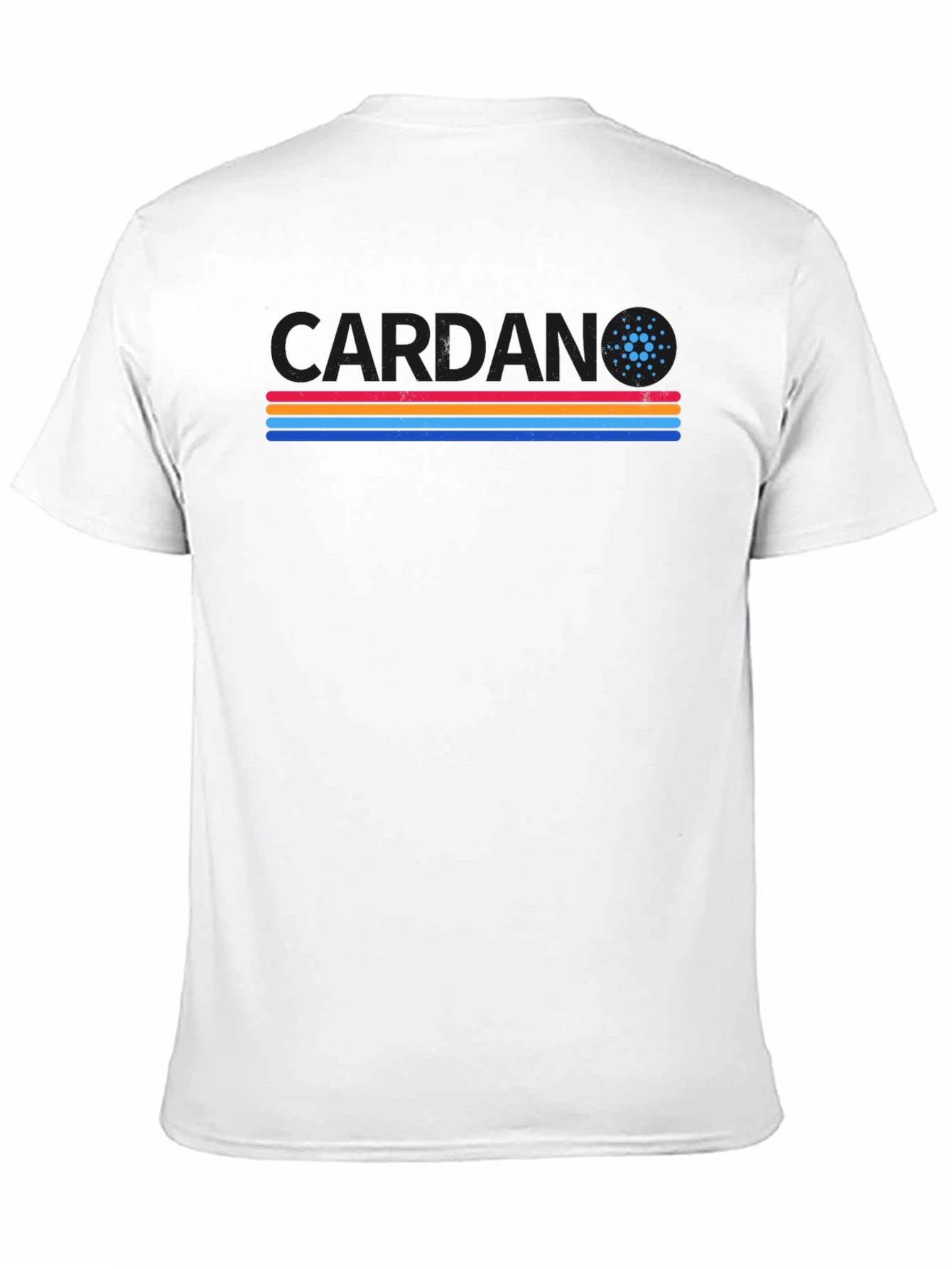 Cardano Crypto T-Shirt Retro Stripes ADA Cryptocurrency Tee