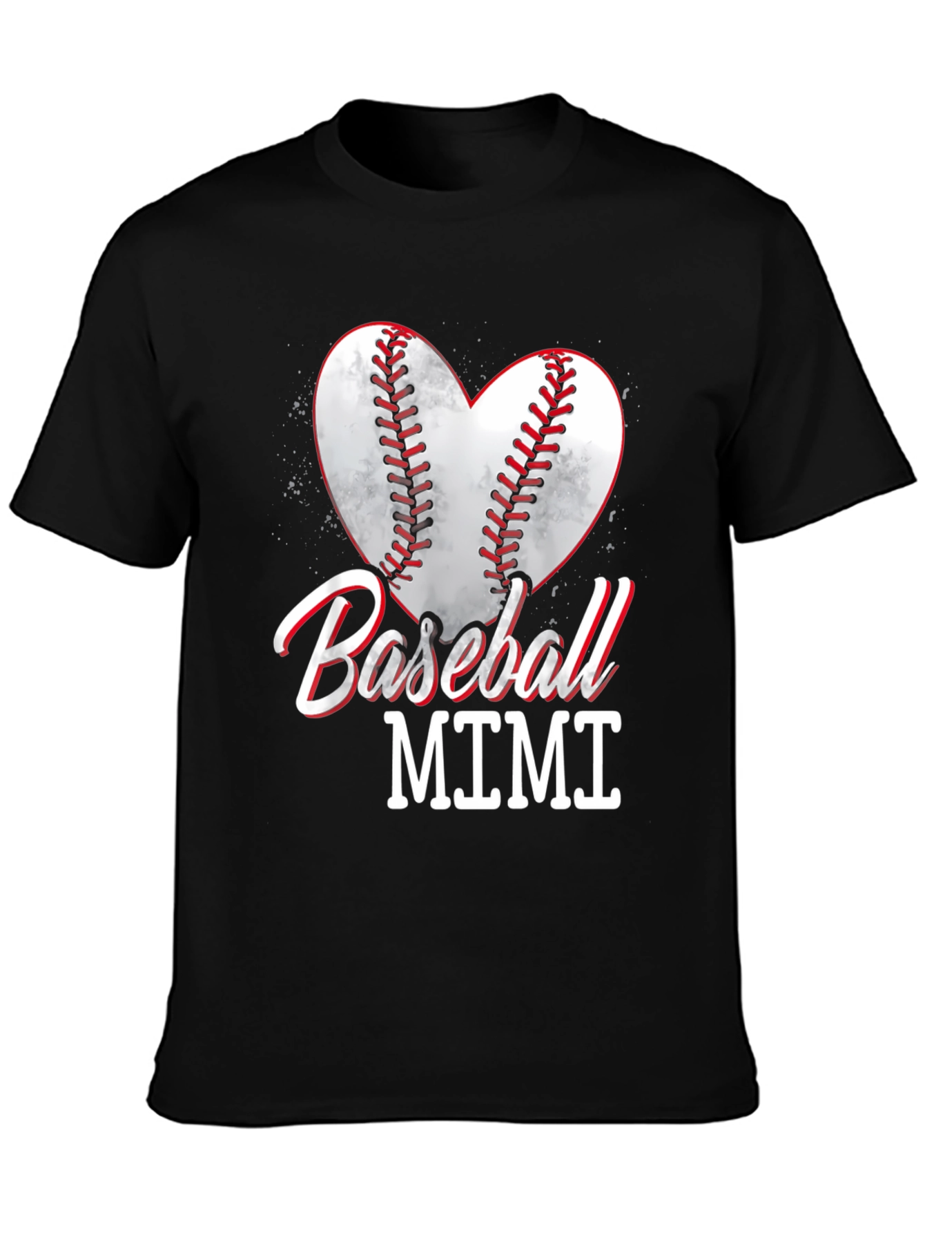 Baseball Mimi Heart Graphic T-Shirt