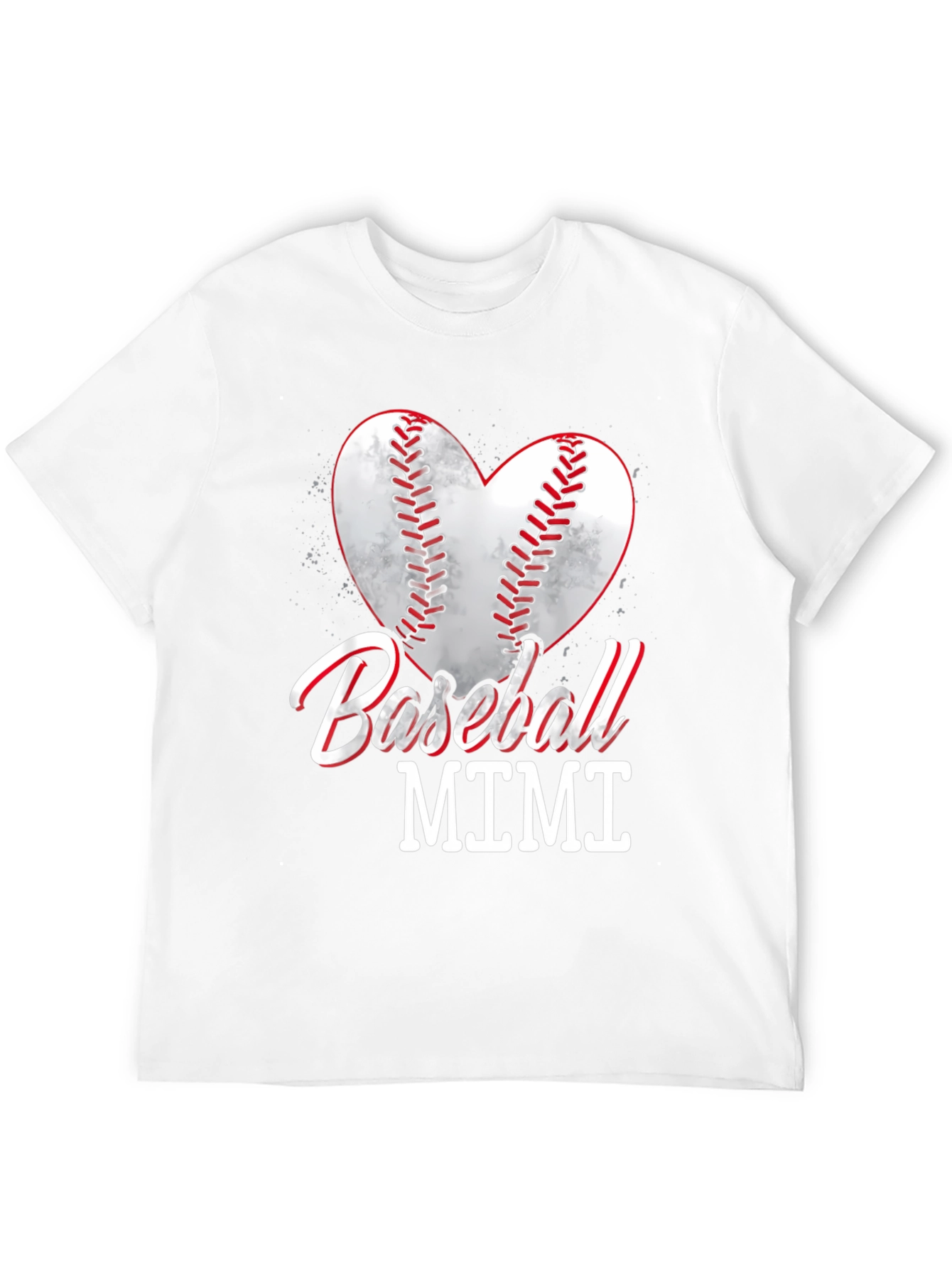 Baseball Mimi Heart Graphic T-Shirt