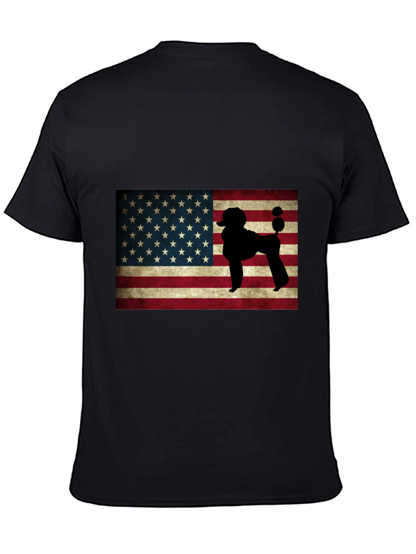 American Flag Poodle Graphic Tee