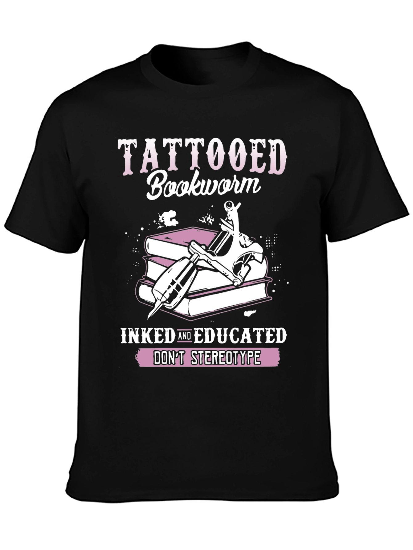 Tattooed Bookworm Black Graphic Tee