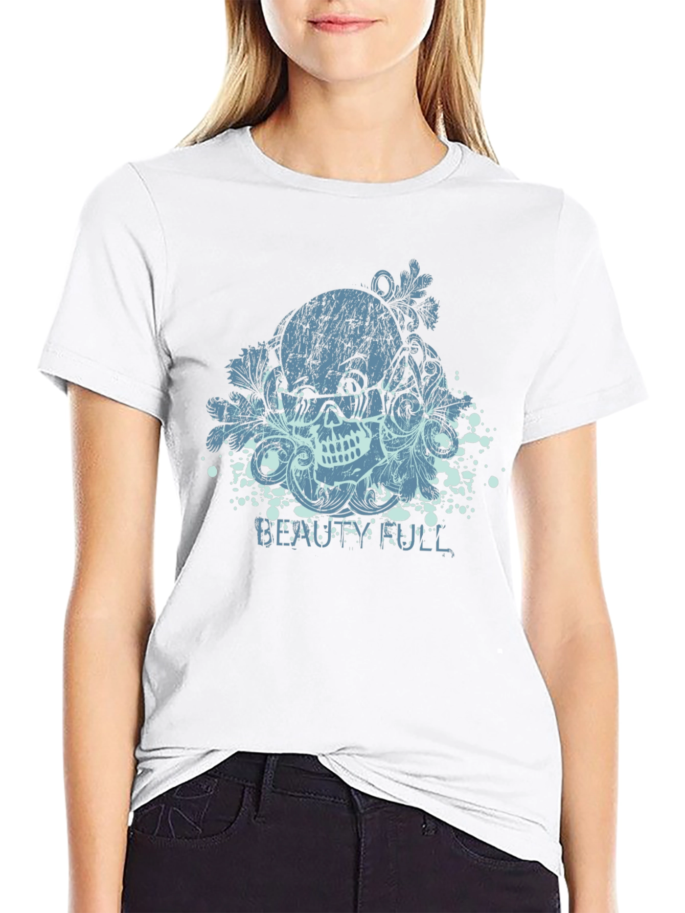 Skull Graphic Tee - Beautifull Design Black T-Shirt