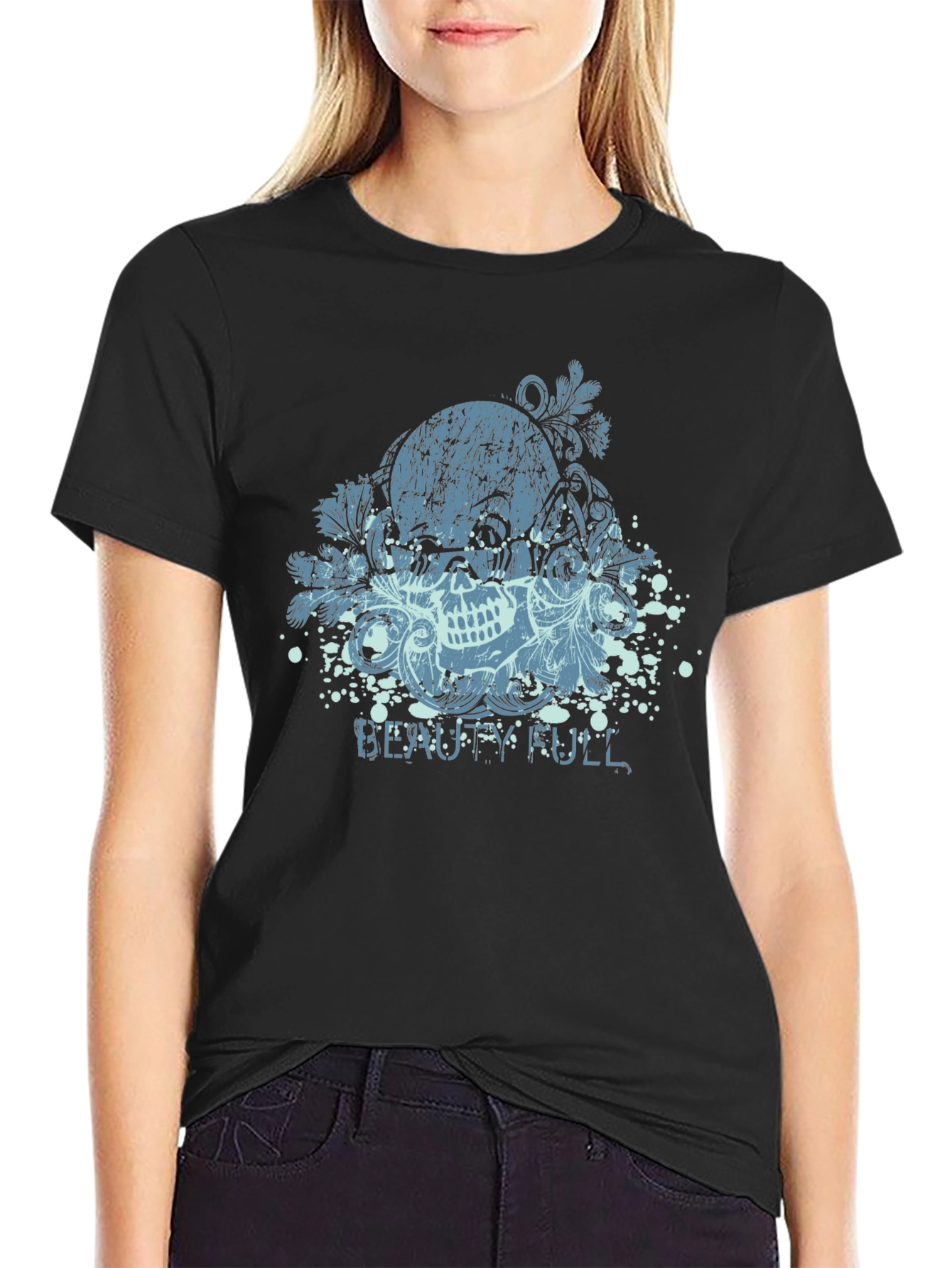 Skull Graphic Tee - Beautifull Design Black T-Shirt