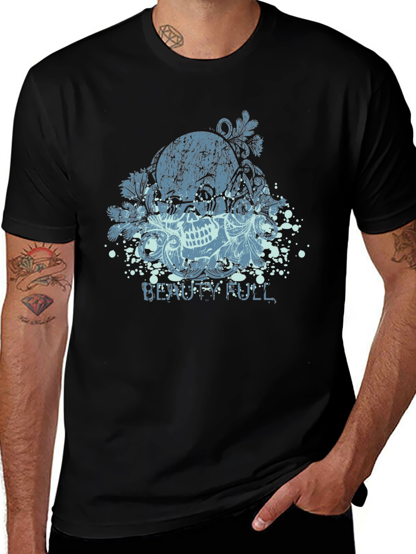 Skull Graphic Tee - Beautifull Design Black T-Shirt