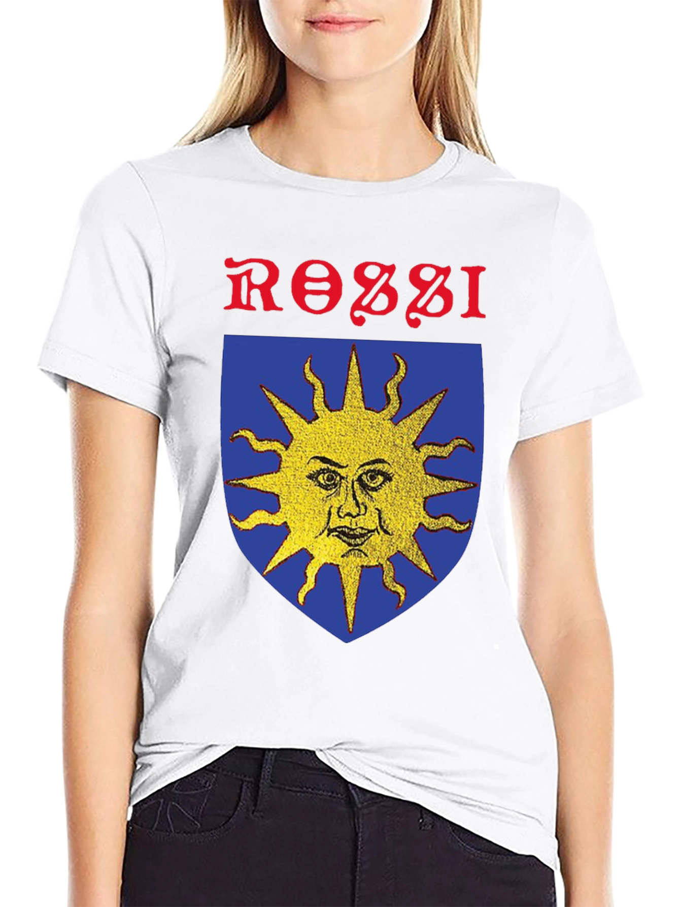 Rossi Sun Crest Graphic T-Shirt - Black