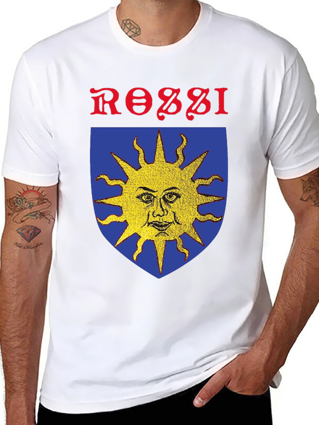 Rossi Sun Crest Graphic T-Shirt - Black
