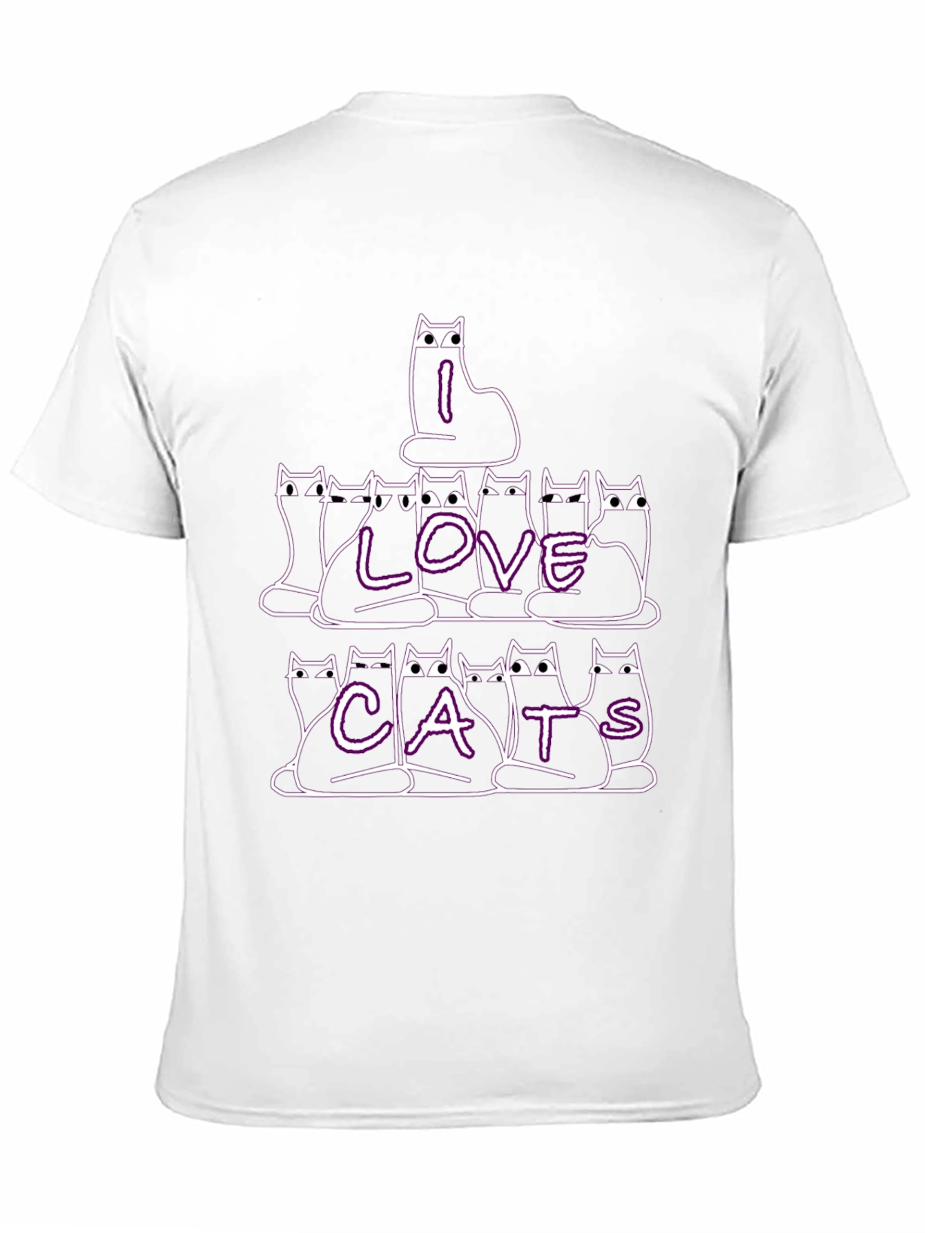 I Love Cats Graphic Tee - Black T-Shirt