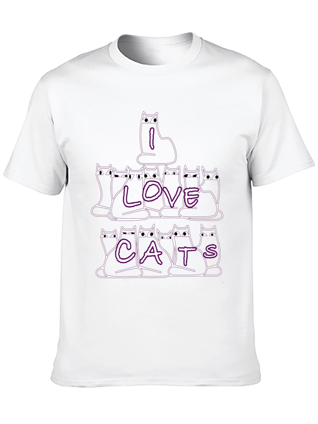 I Love Cats Graphic Tee - Black T-Shirt