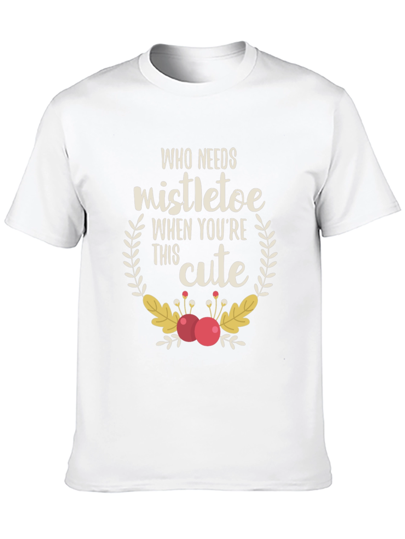 Cute Mistletoe Graphic Tee Shirt