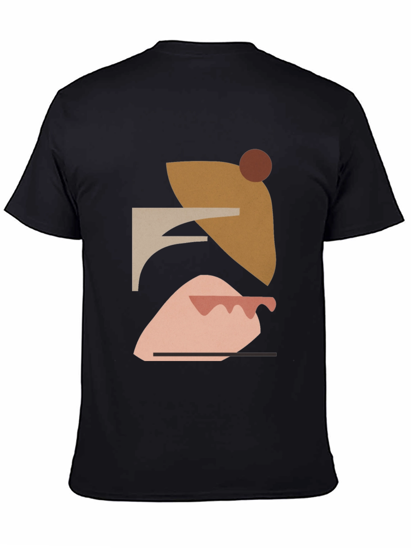 Abstract Geometric Art Mens Black T-Shirt