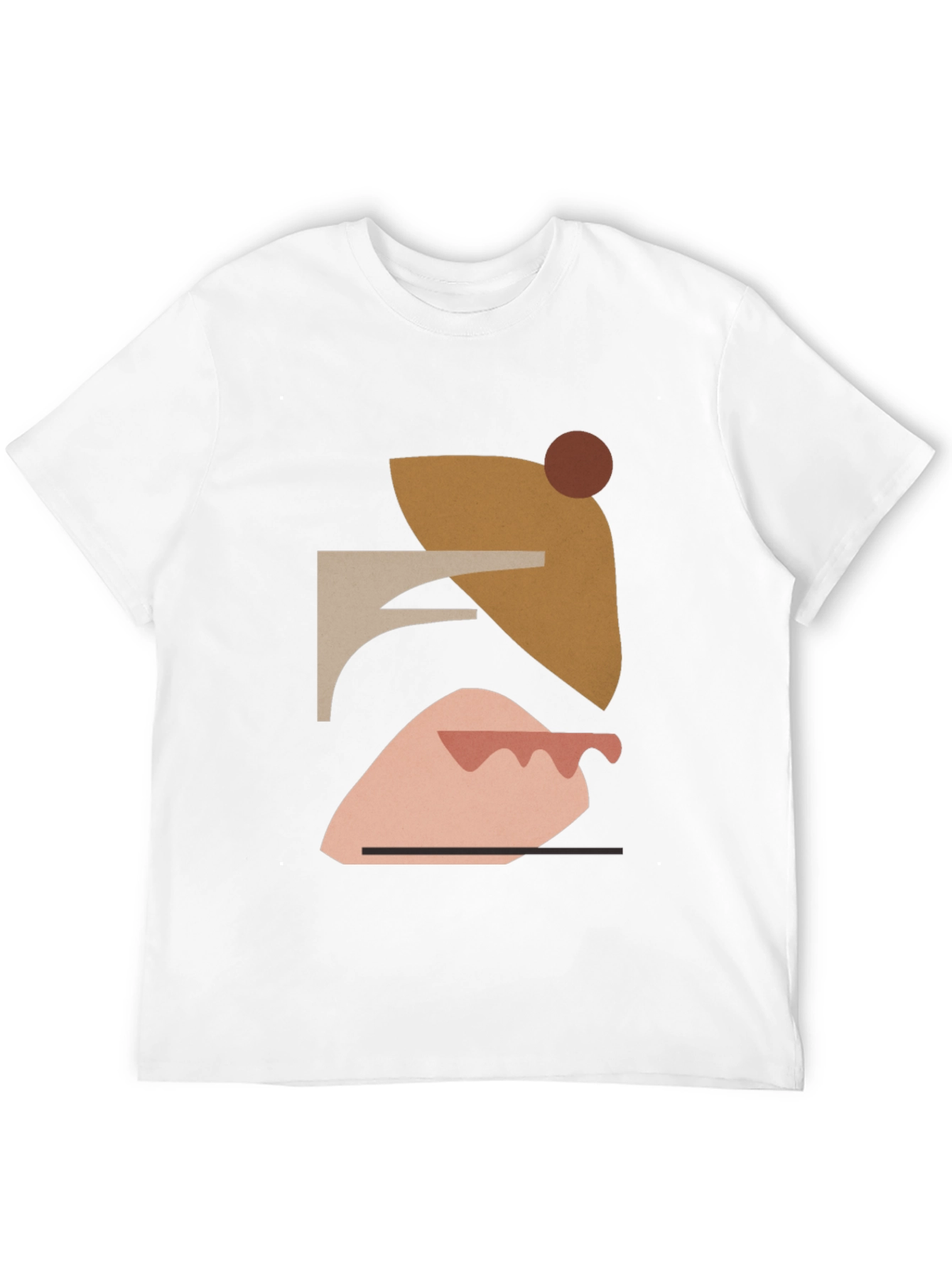 Abstract Geometric Art Mens Black T-Shirt