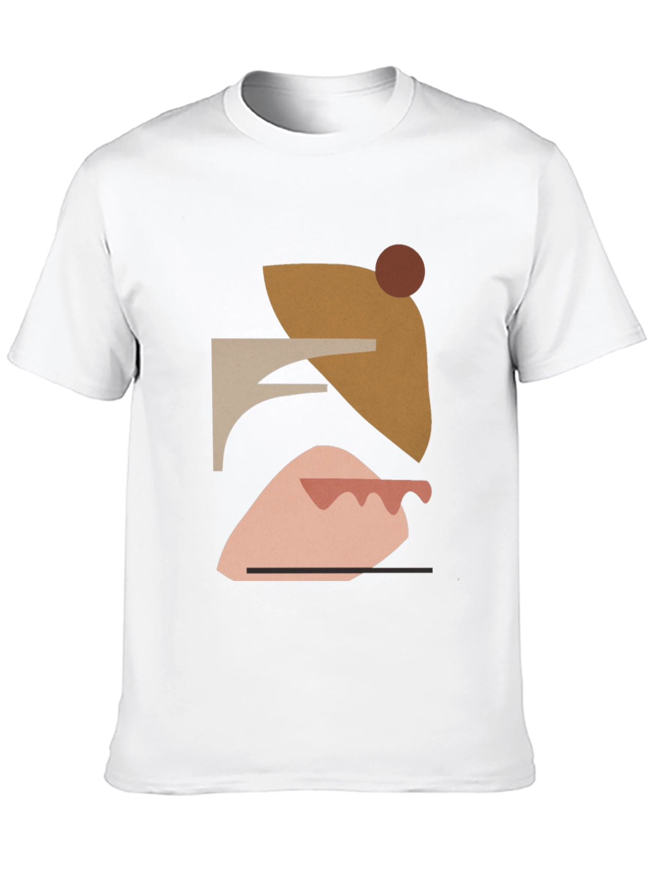Abstract Geometric Art Mens Black T-Shirt