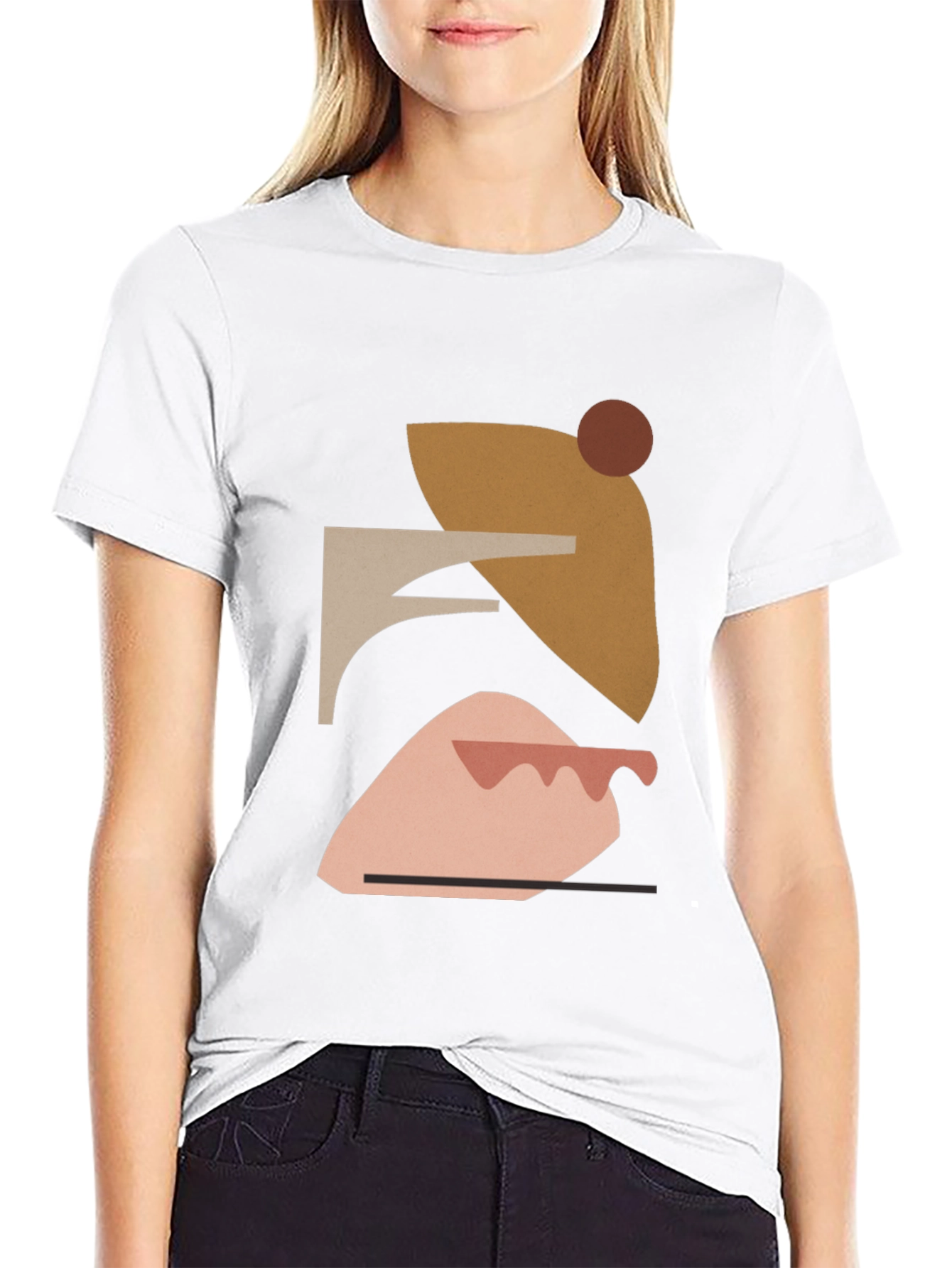 Abstract Geometric Art Mens Black T-Shirt