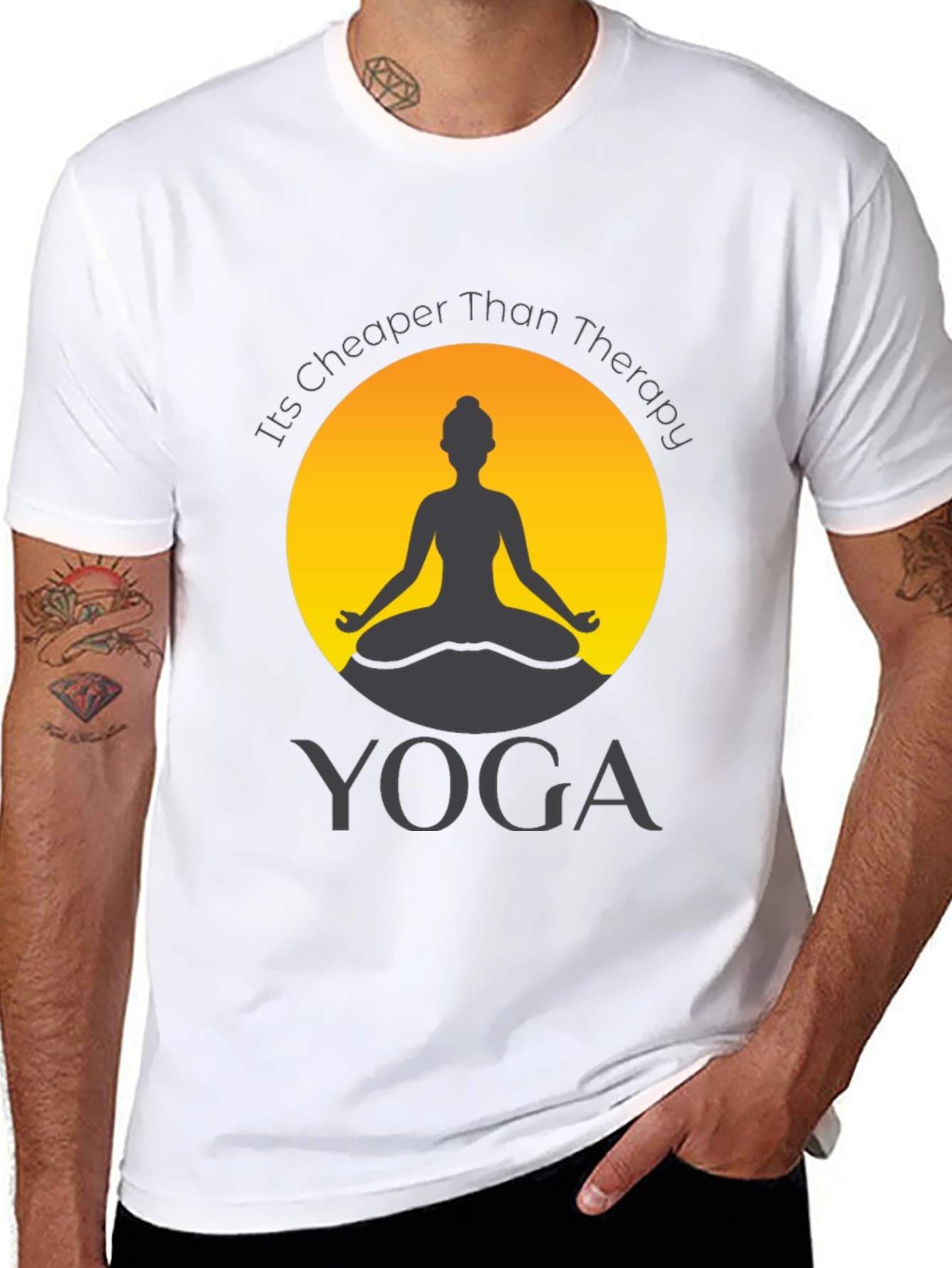 Yoga is Cheaper Than Therapy Graphic T-Shirt