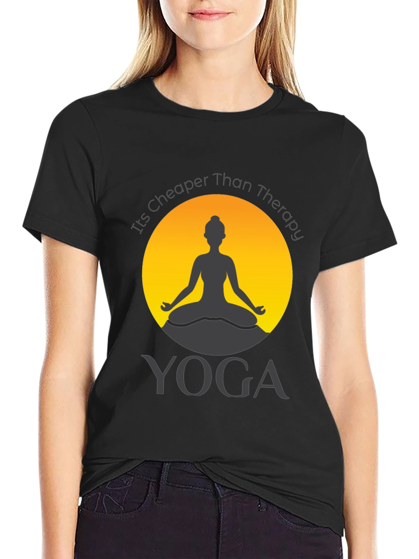 Yoga is Cheaper Than Therapy Graphic T-Shirt