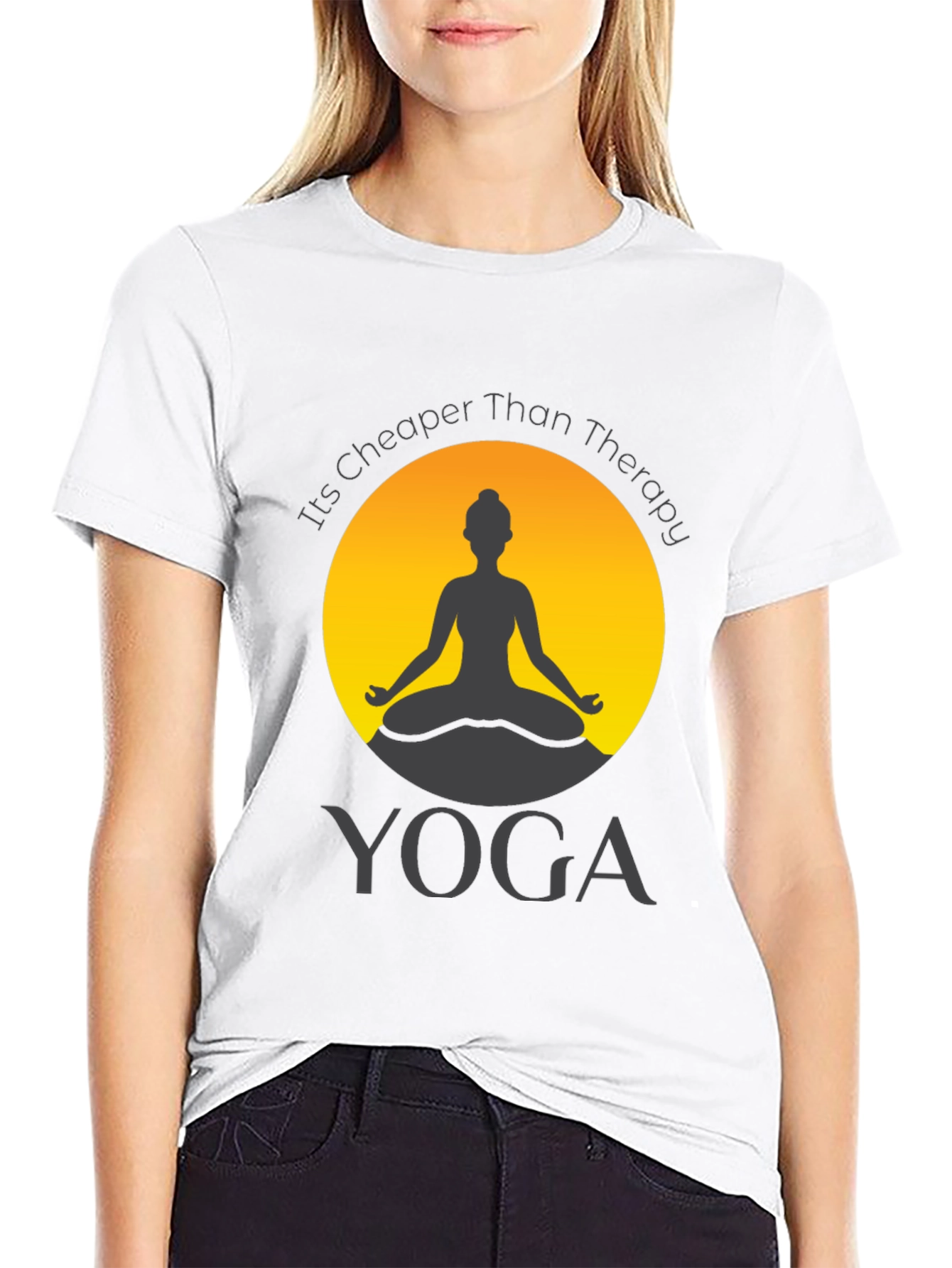 Yoga is Cheaper Than Therapy Graphic T-Shirt