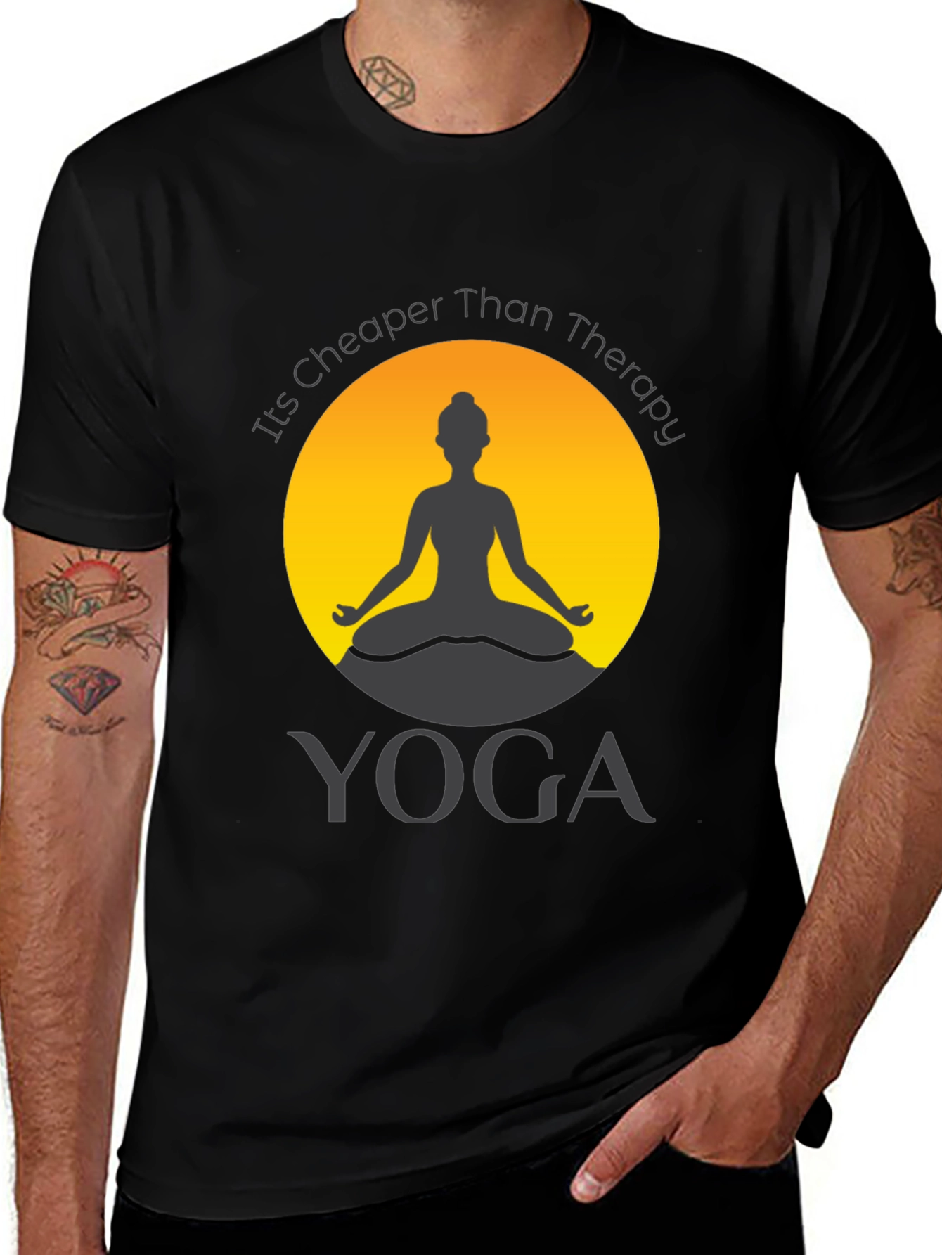 Yoga is Cheaper Than Therapy Graphic T-Shirt