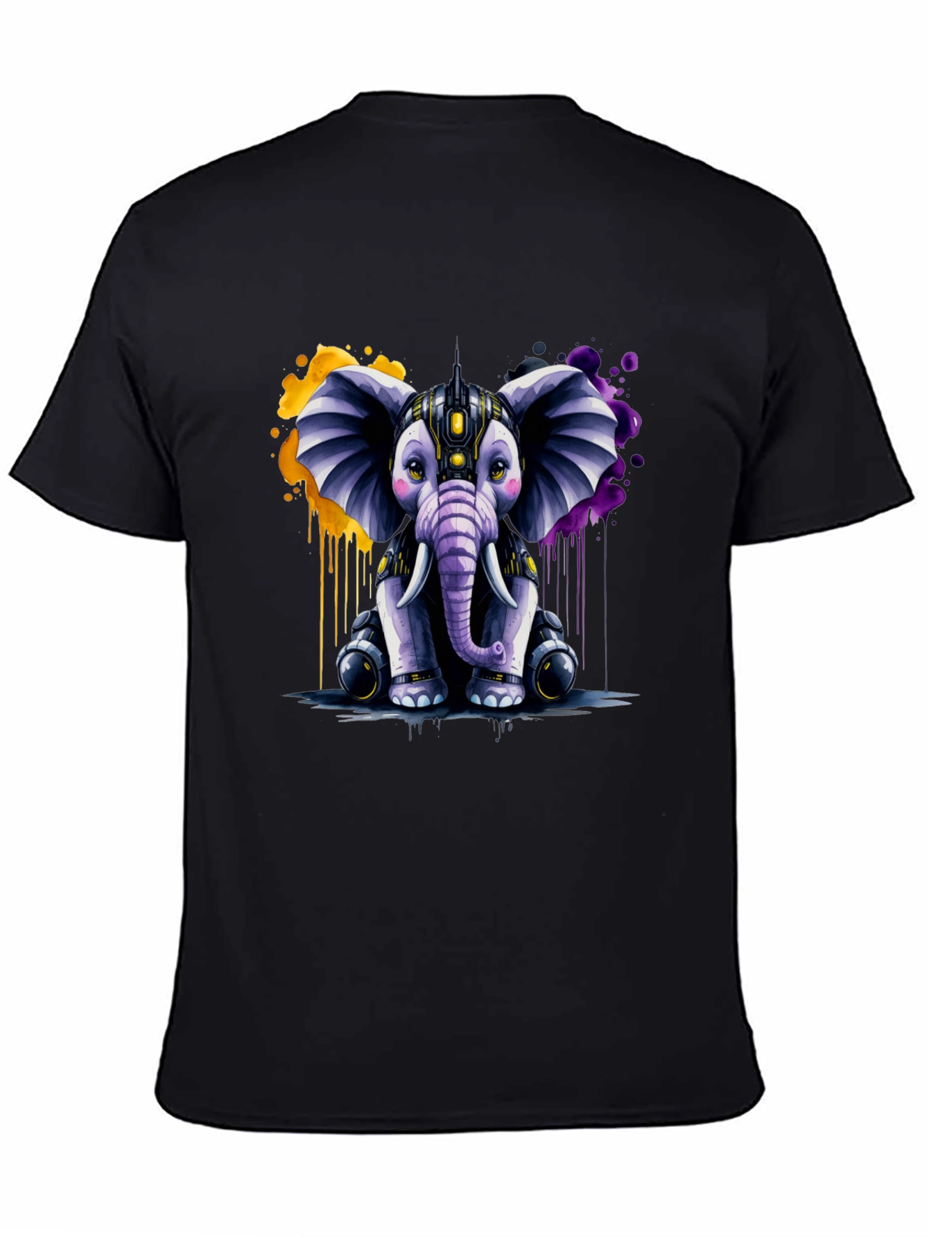 Cyberpunk Elephant Graphic Tee