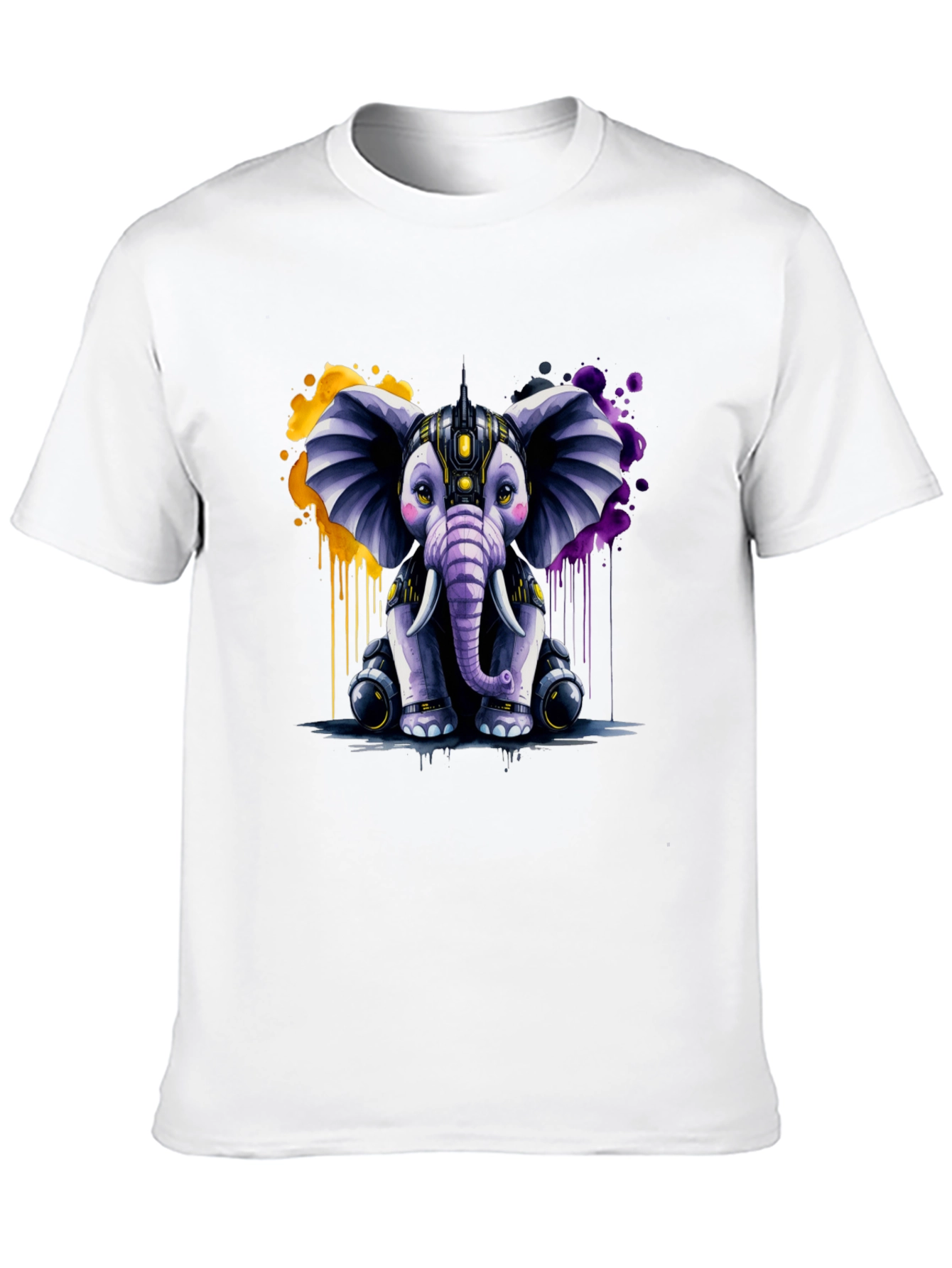 Cyberpunk Elephant Graphic Tee