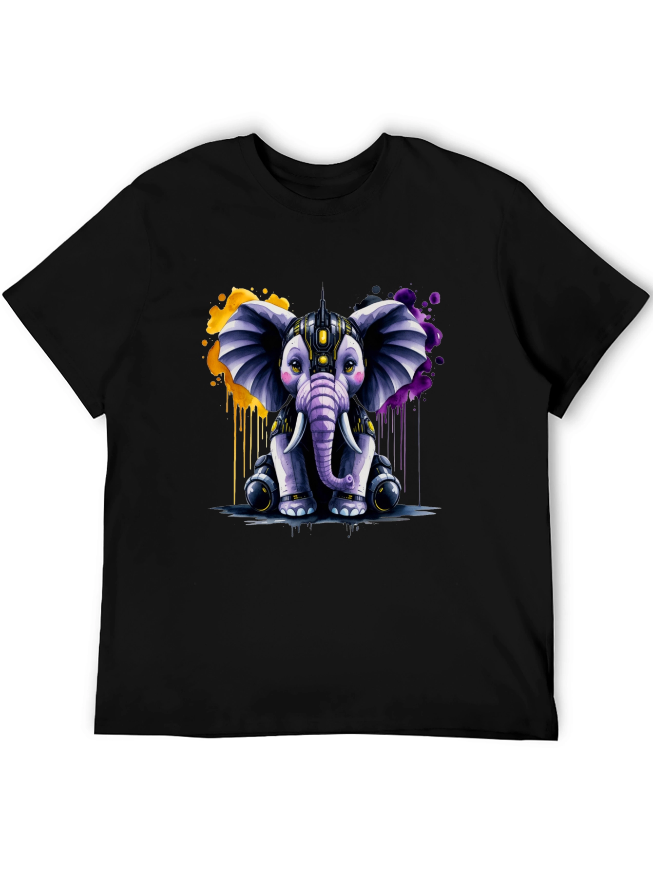 Cyberpunk Elephant Graphic Tee
