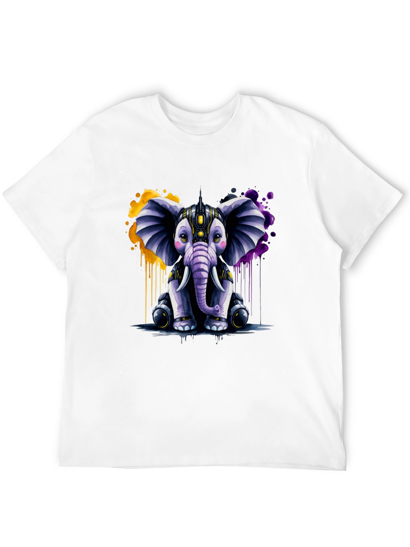 Cyberpunk Elephant Graphic Tee