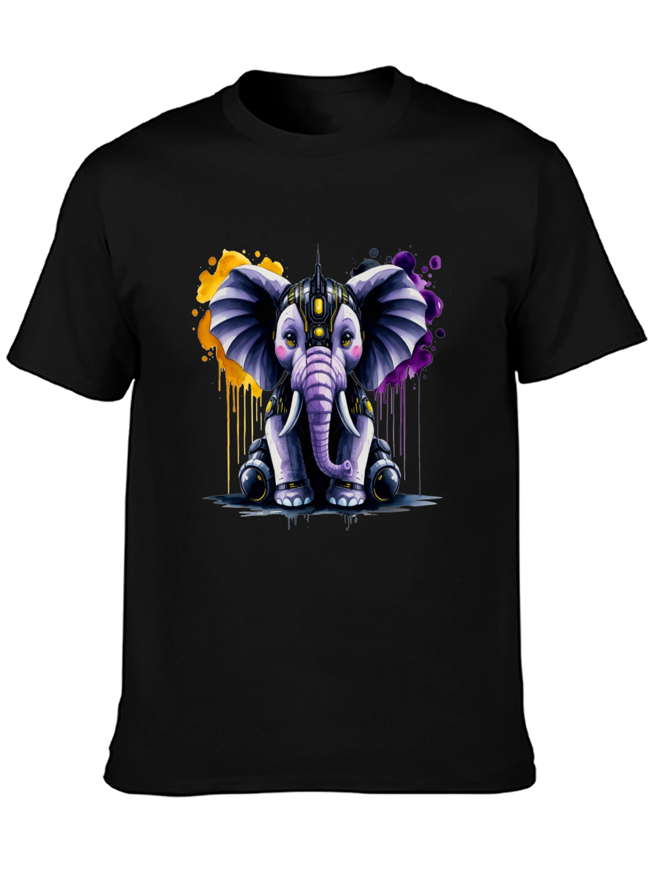 Cyberpunk Elephant Graphic Tee