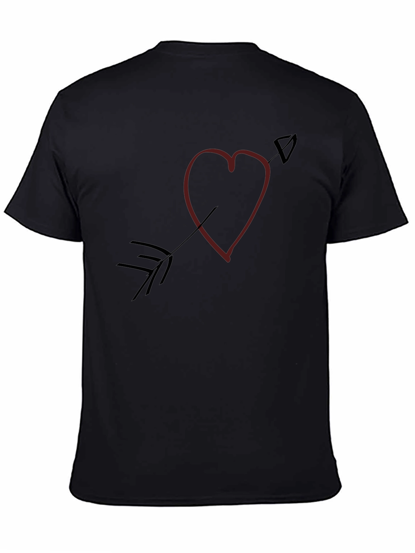 Heart and Arrow Graphic Tee - Black