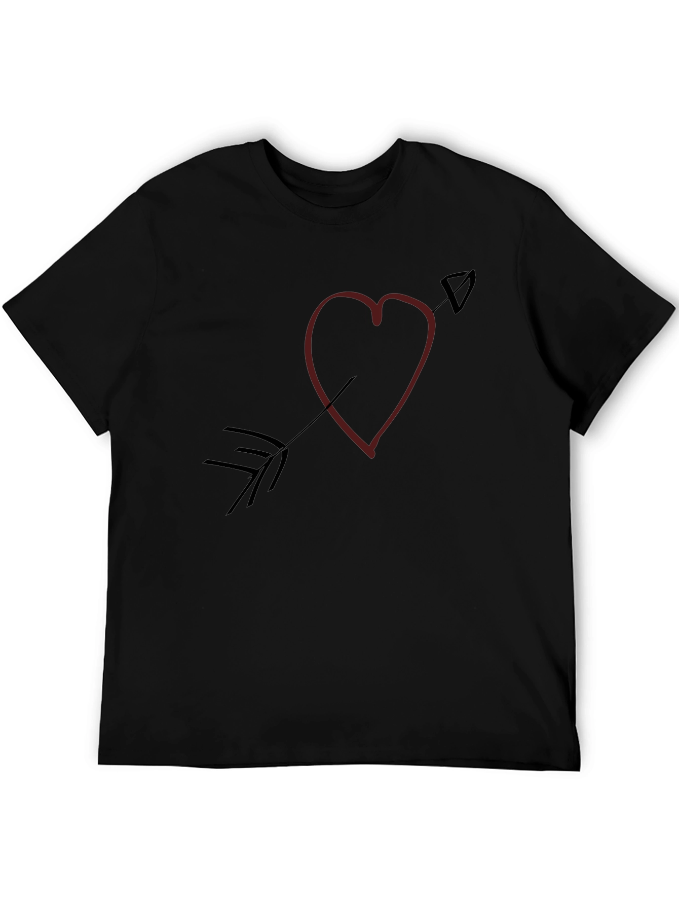 Heart and Arrow Graphic Tee - Black