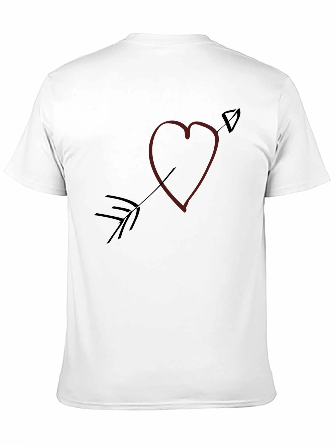 Heart and Arrow Graphic Tee - Black