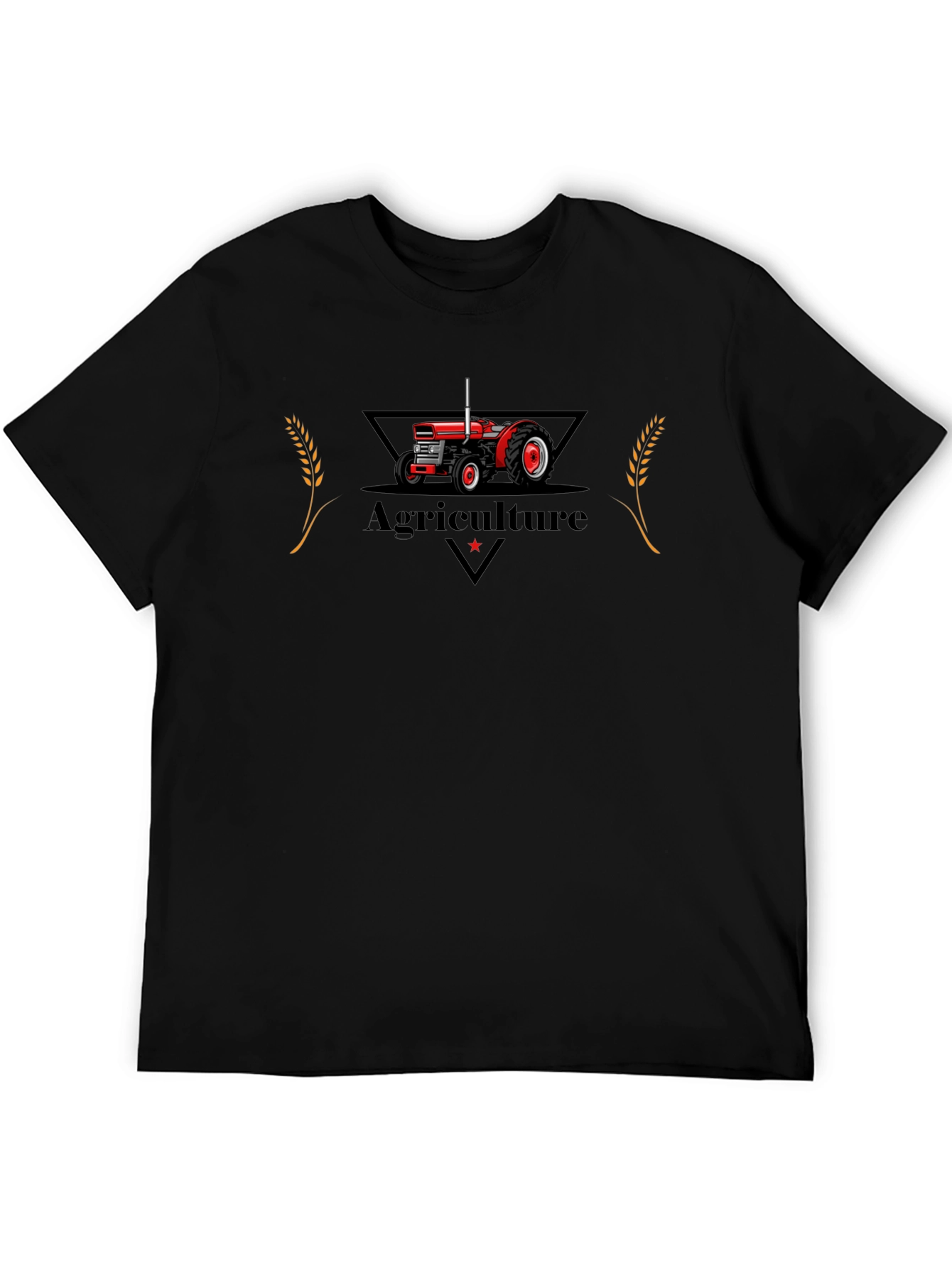 Agriculture Tractor Graphic Tee - Black