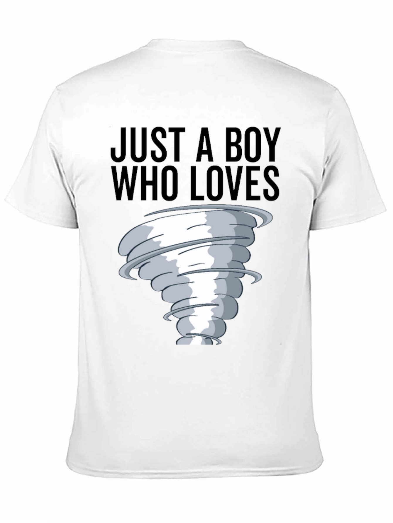 Boy Who Loves Tornado T-Shirt Black Cotton Tee