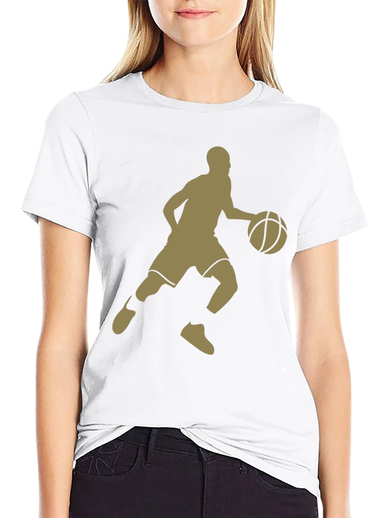 Basketball Player Graphic T-Shirt - Black