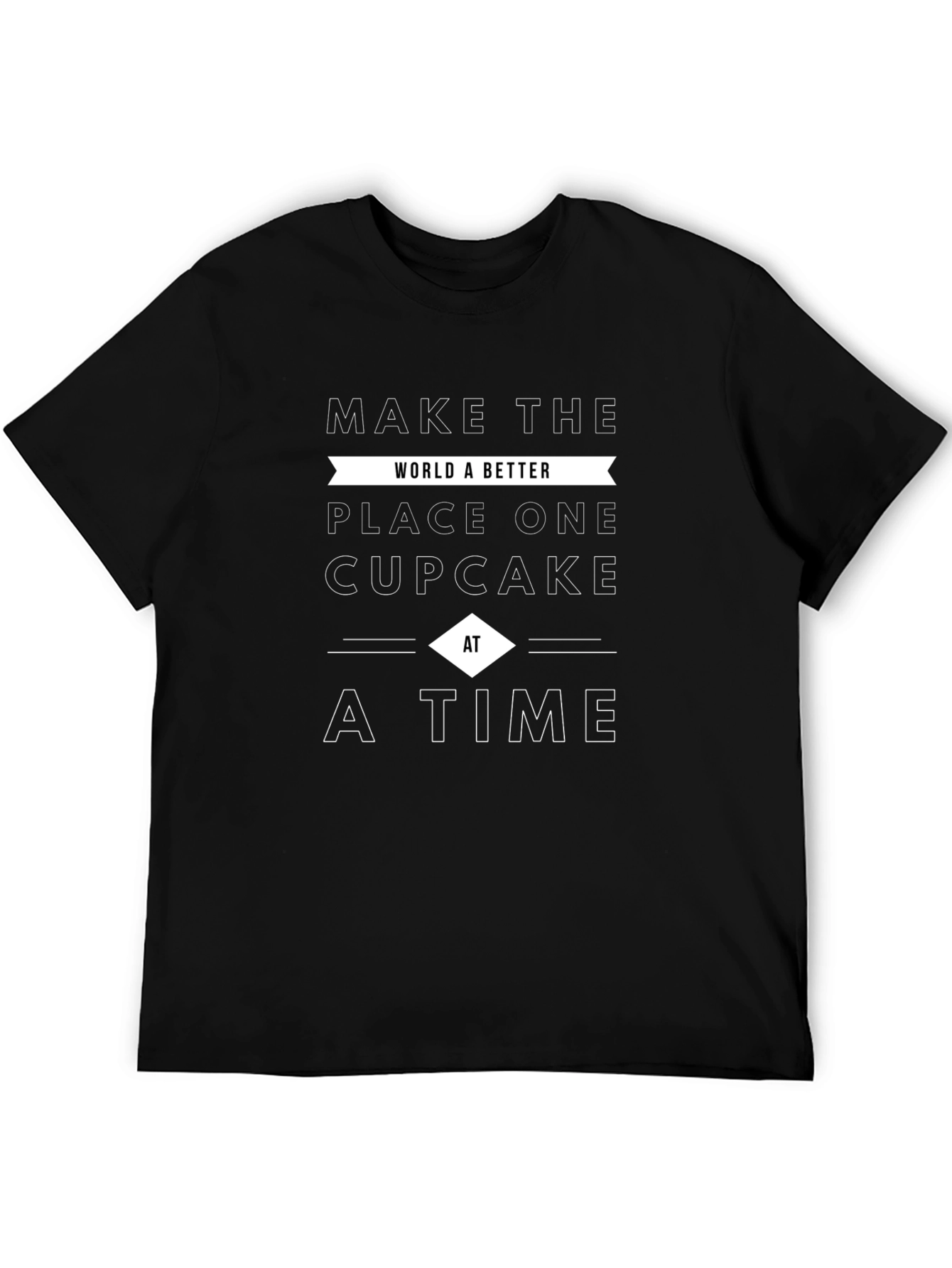 Cupcake Time Graphic Tee - Soft Black T-Shirt