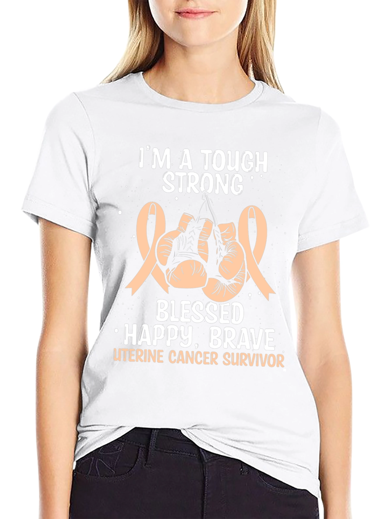 Uterine Cancer Survivor Boxing Glove T-Shirt