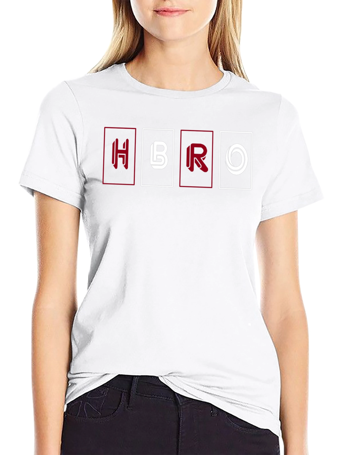 HBRO Graphic Tee - Black Cotton Blend Casual T-Shirt