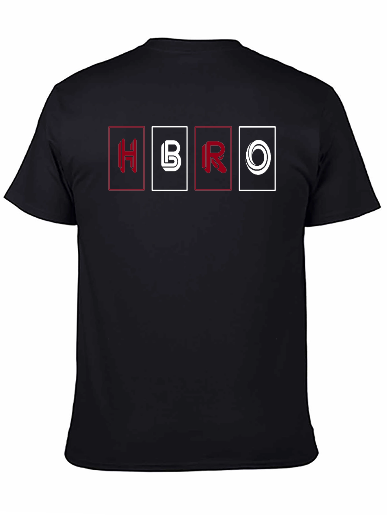 HBRO Graphic Tee - Black Cotton Blend Casual T-Shirt