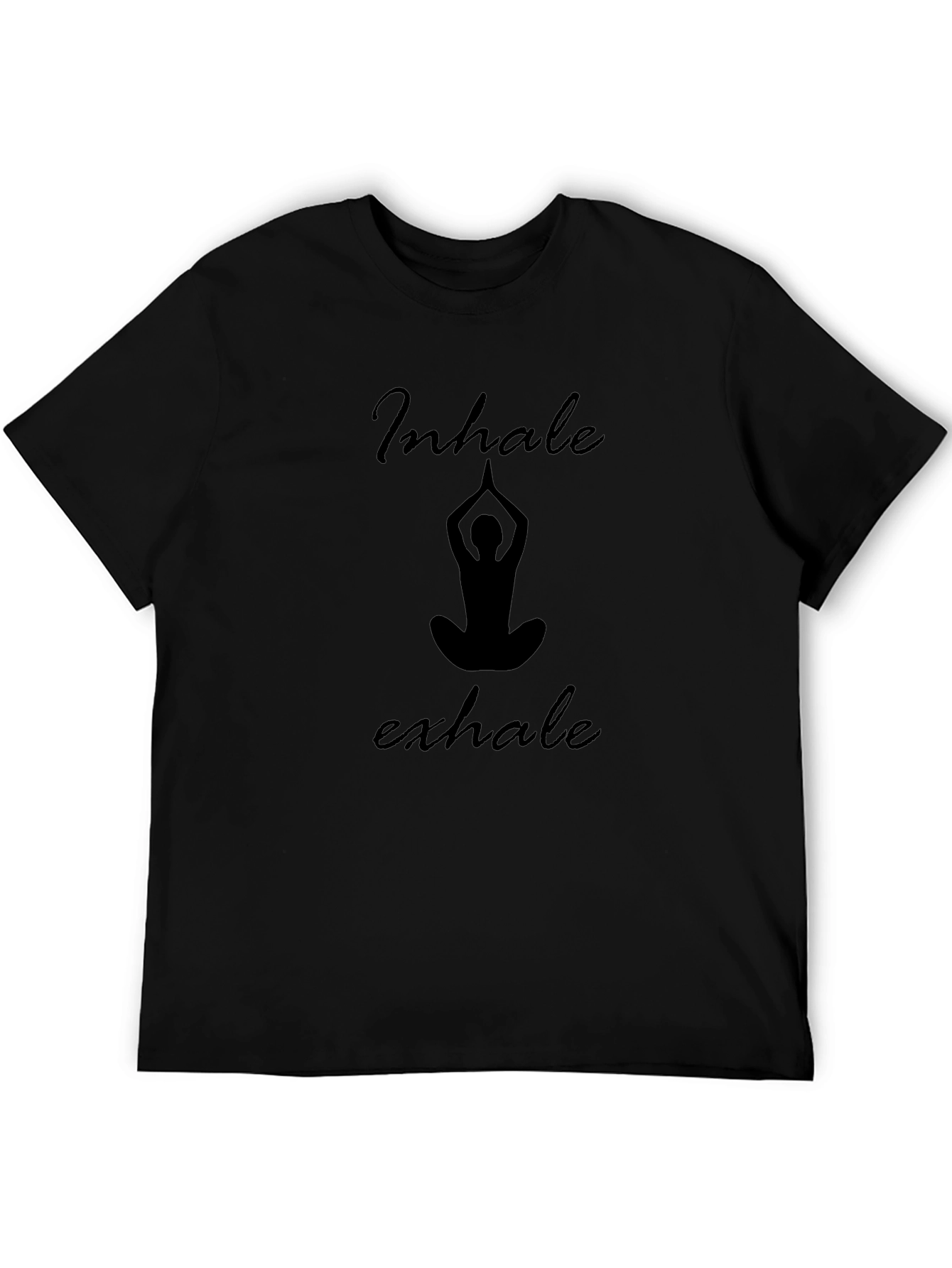 Inhale Exhale Yoga Graphic Tee - Black