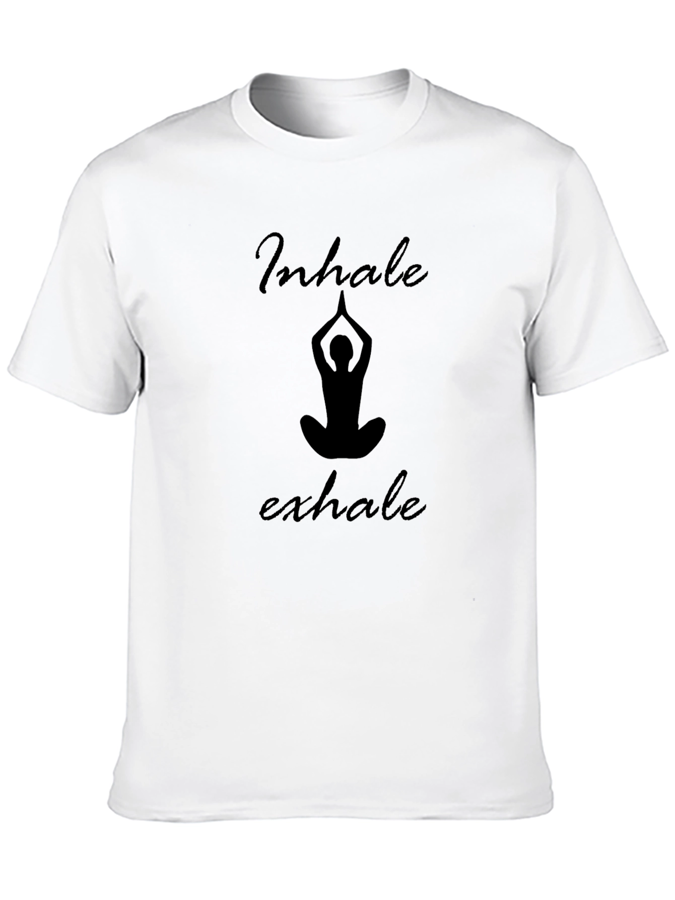 Inhale Exhale Yoga Graphic Tee - Black
