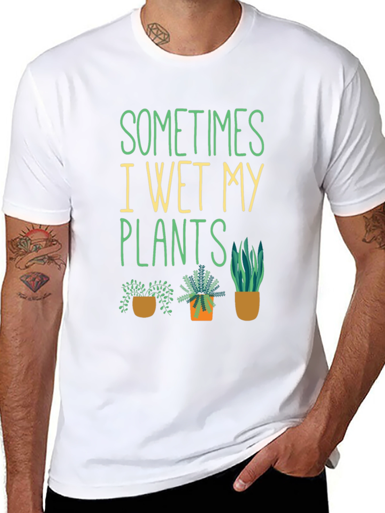 Funny Gardening T-Shirt - Sometimes I Wet My Plants