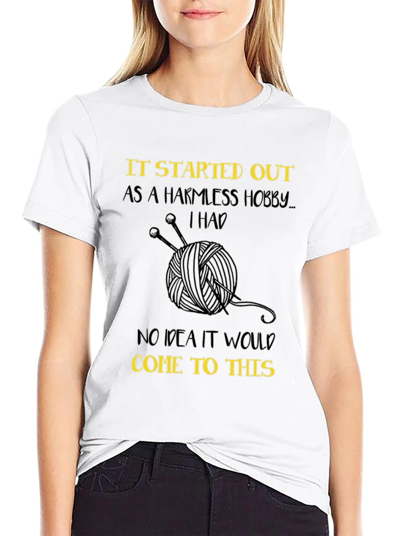 Knitting Hobby T-Shirt - Yarn Humor Tee
