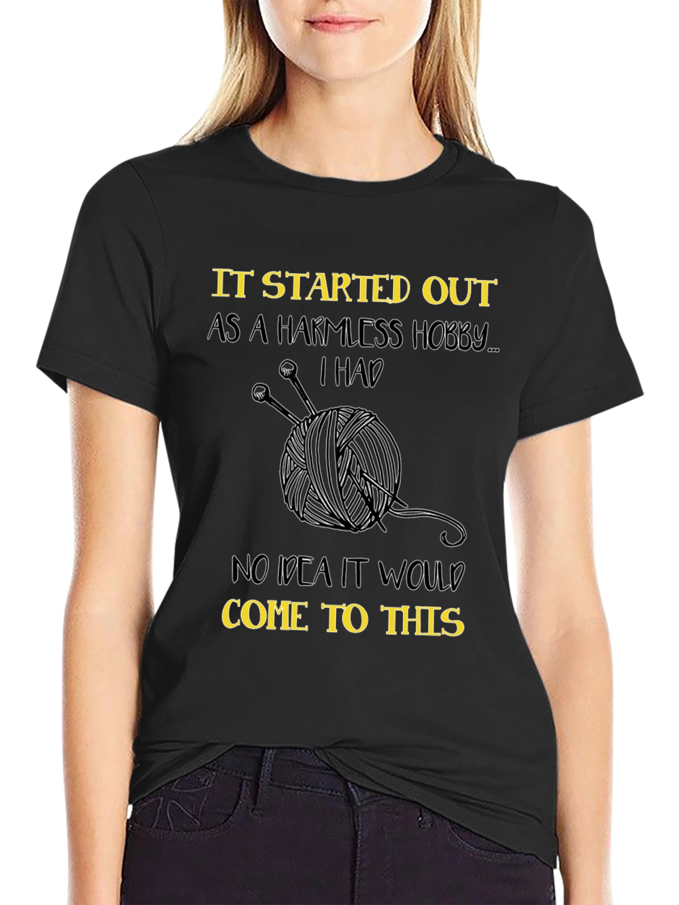 Knitting Hobby T-Shirt - Yarn Humor Tee