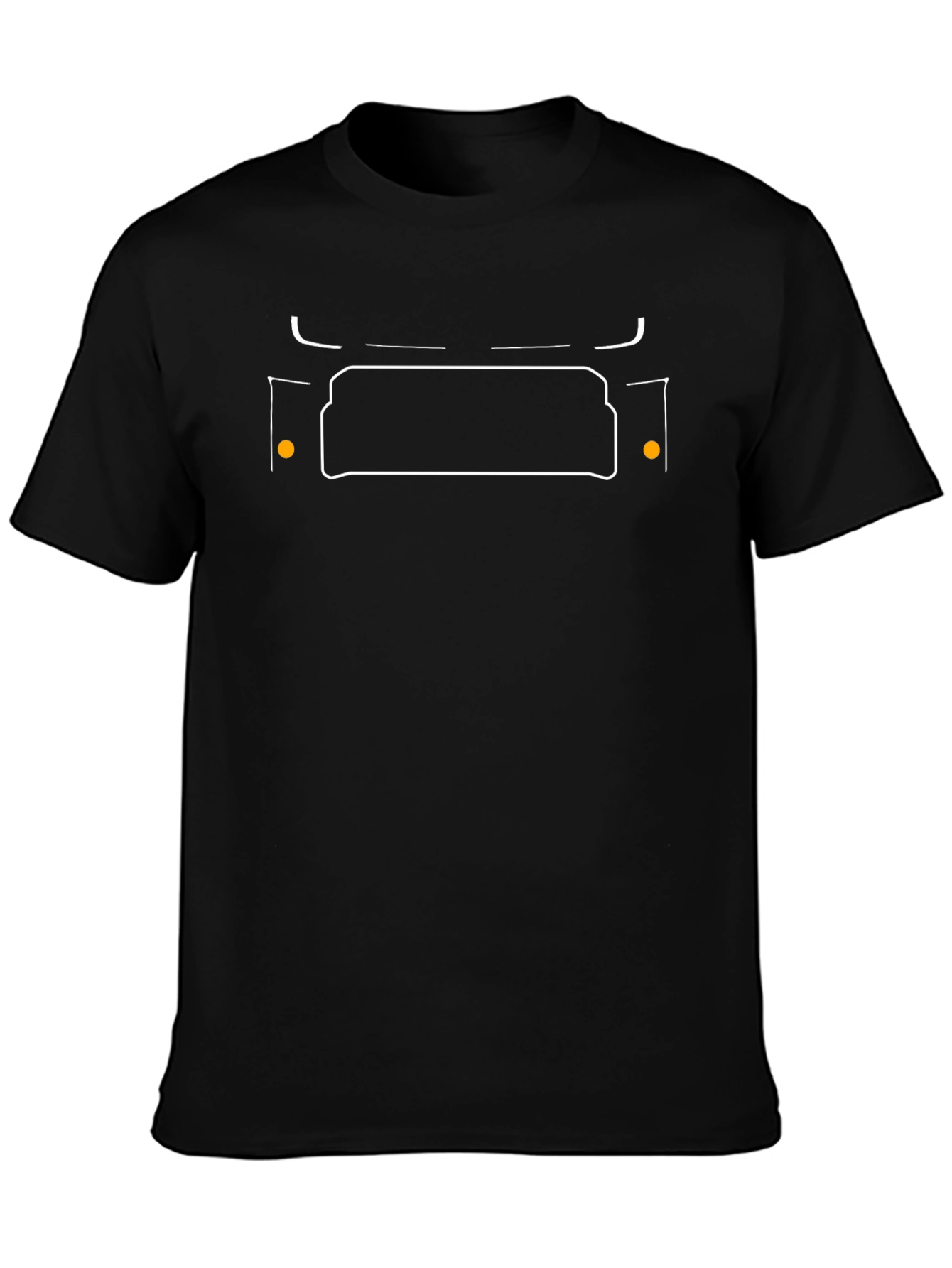 Modern Car Grill Outline T-Shirt - Black