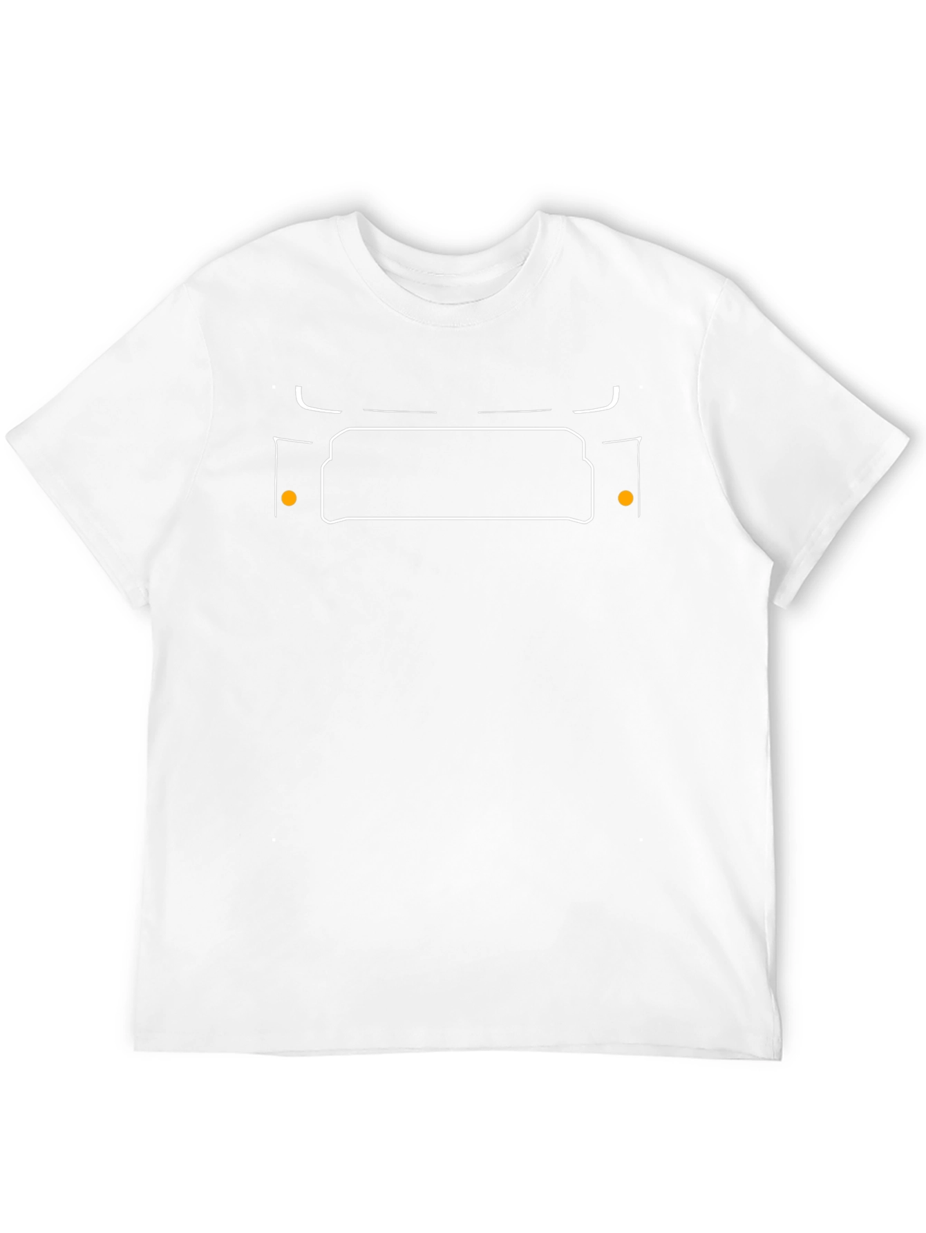 Modern Car Grill Outline T-Shirt - Black