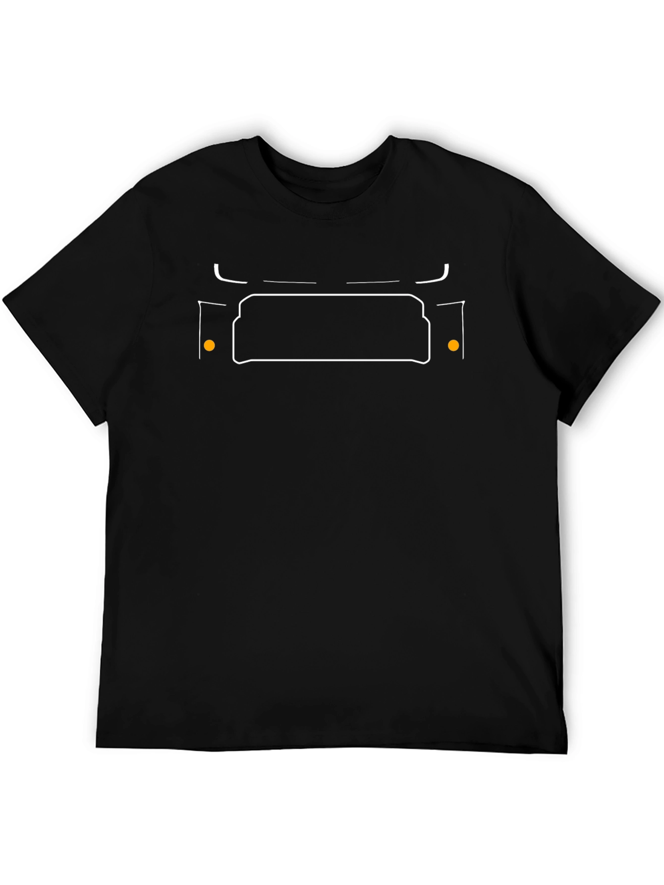 Modern Car Grill Outline T-Shirt - Black