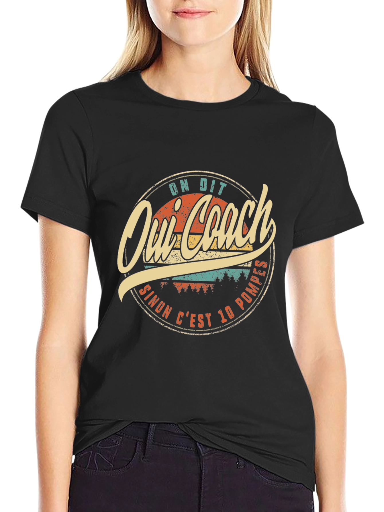 Oui Coach T-Shirt - Funny French Saying Tee