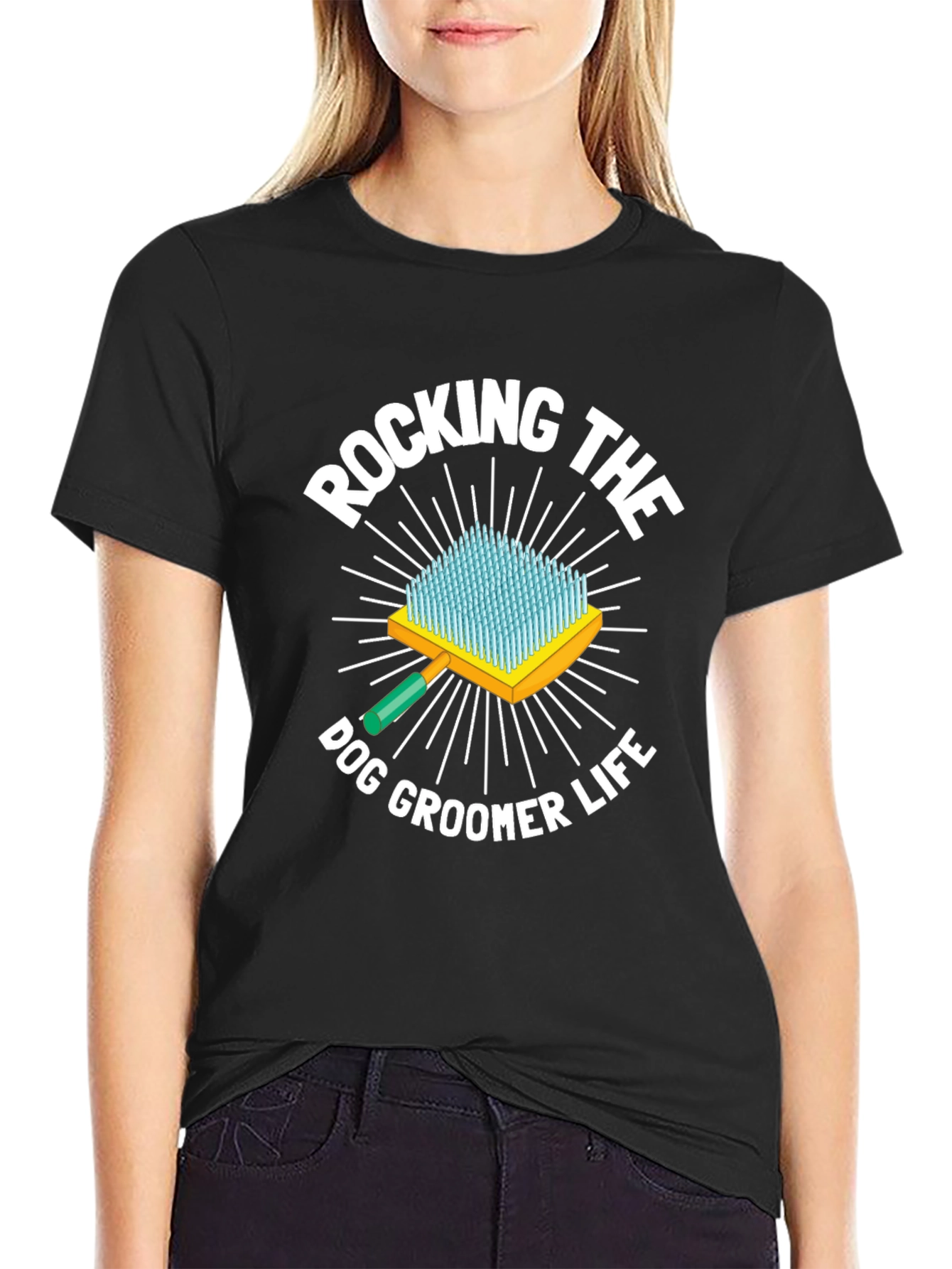 Rocking the Dog Groomer Life T-Shirt